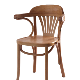 כסא עם ידית מעץ דגם מניפה